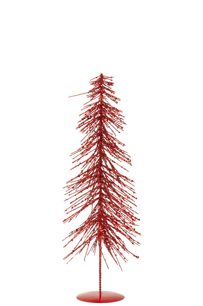 Kerstboom Glitters Plastic Kerst Rood Medium
