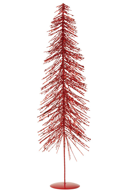 Kerstboom Glitters Plastic Kerst Rood Groot