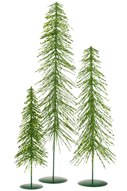 Kerstboom Glitters Plastic Donkergroen Groot