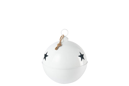 Kerstbal heldere bal ijzer wit groot