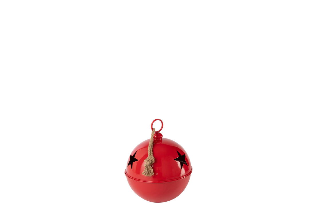 Kerstbal heldere bal ijzer rood medium