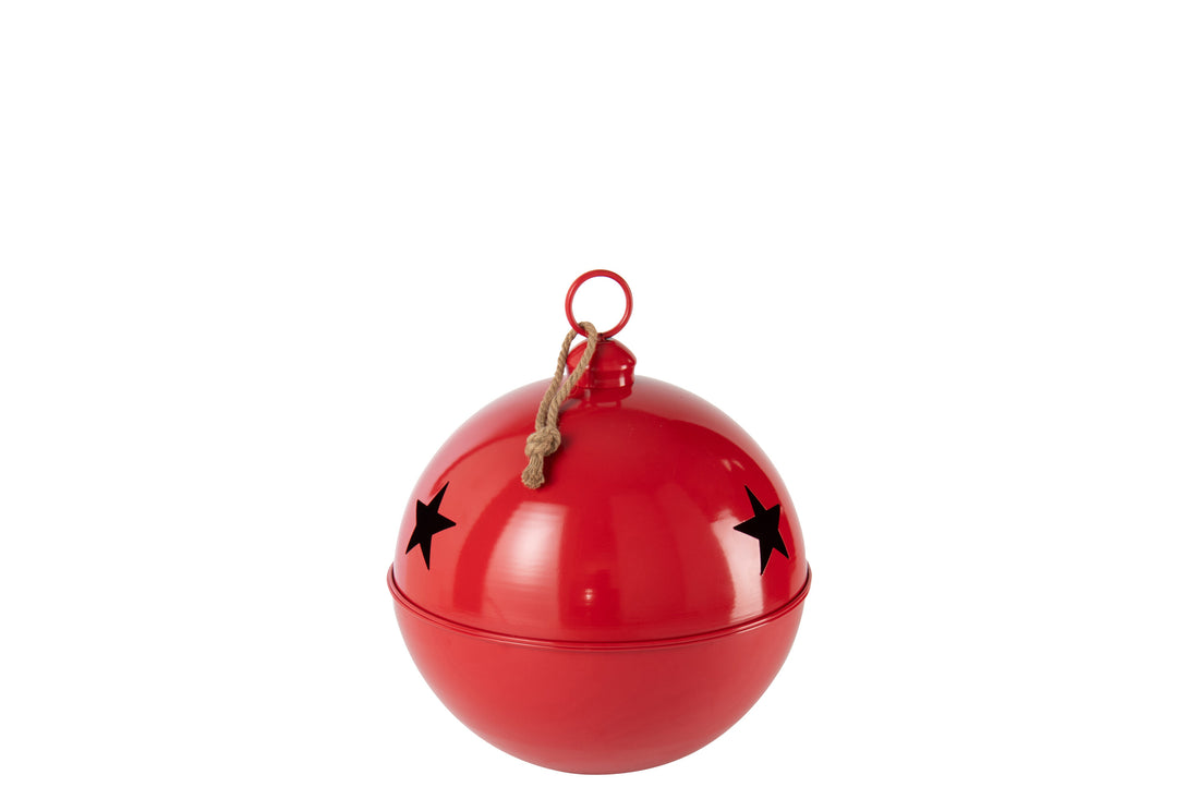 Kerstbal Helder Rode Grote Bal van IJzer