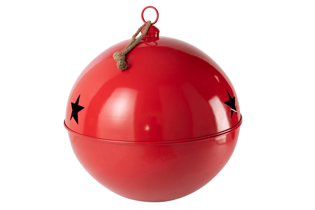 Kerstbal Helder Rode IJzeren Extra Groot