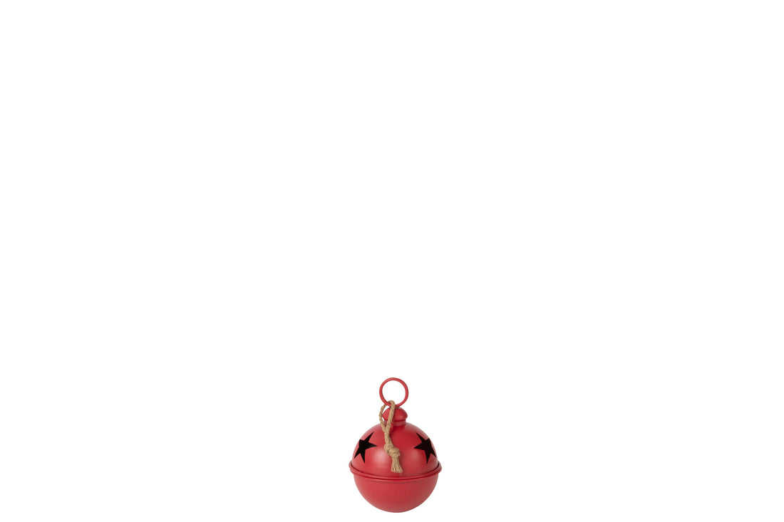 Kerstbal Mat Bal IJzer Rood Klein