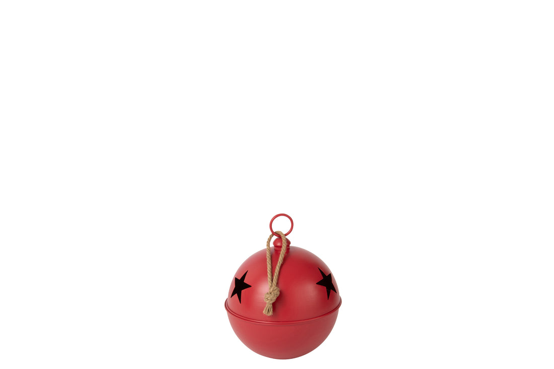 Kerstbal Mat Bal IJzer Rood Medium