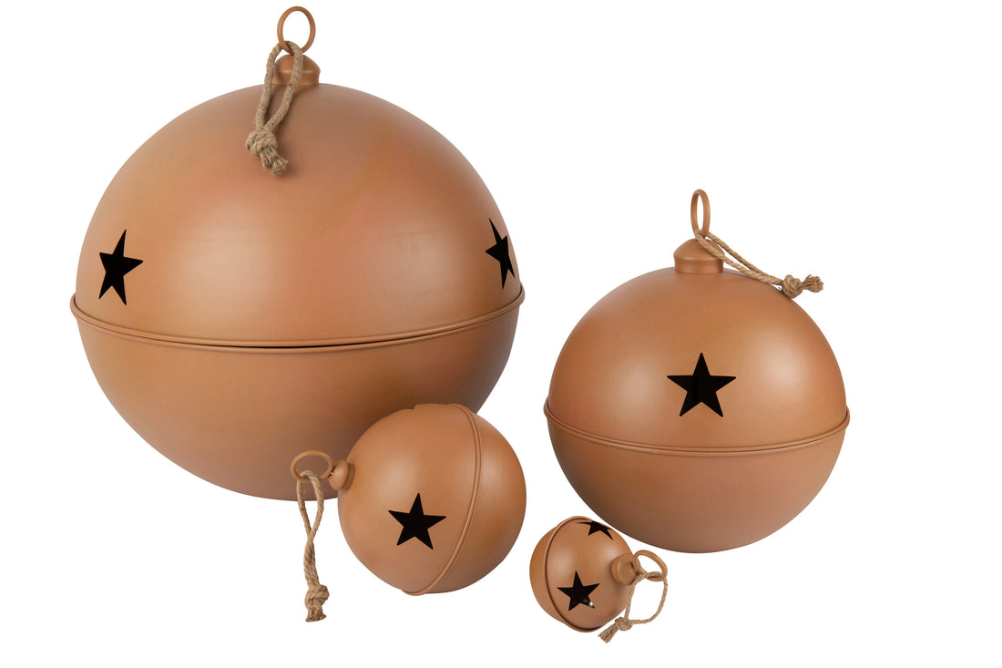 Kerstbal IJzer Roestbruin Extra Groot