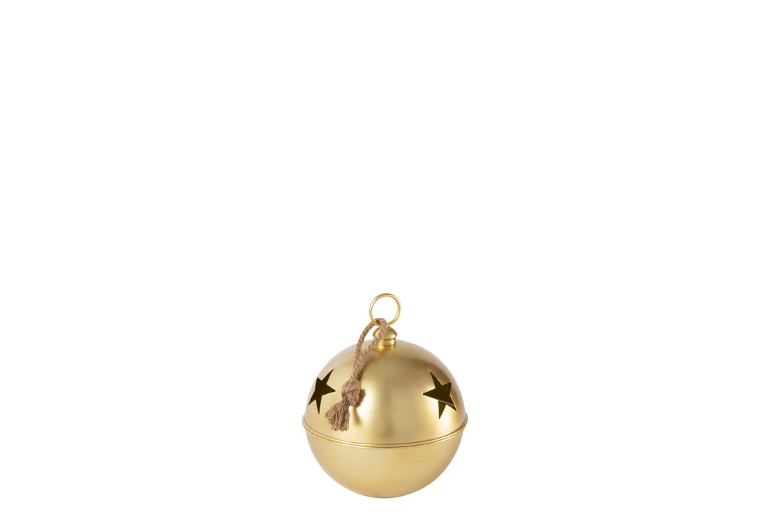Kerstbal Bal IJzer Goudkleurig Medium