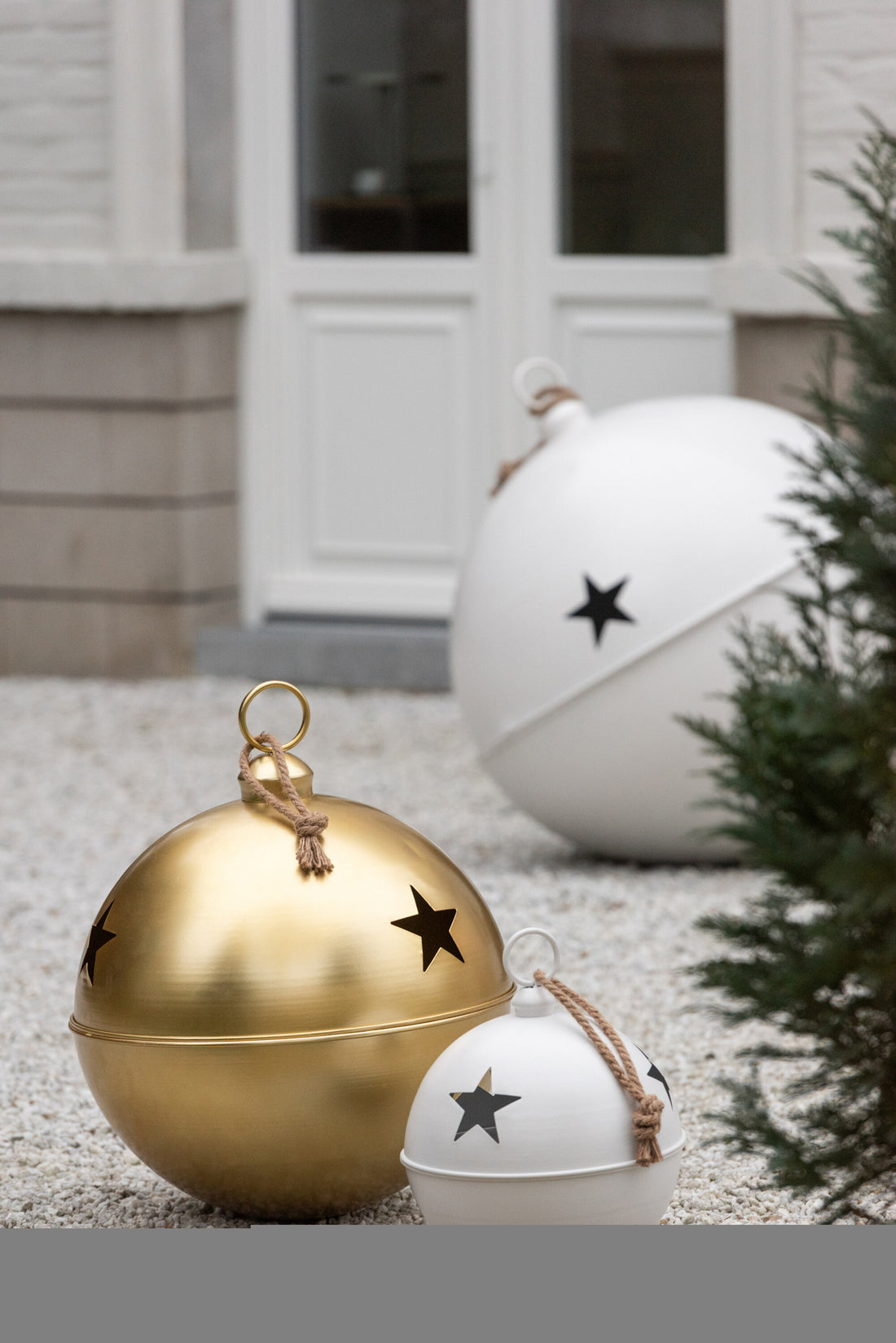 Kerstbal Bal IJzer Goudkleurig Groot