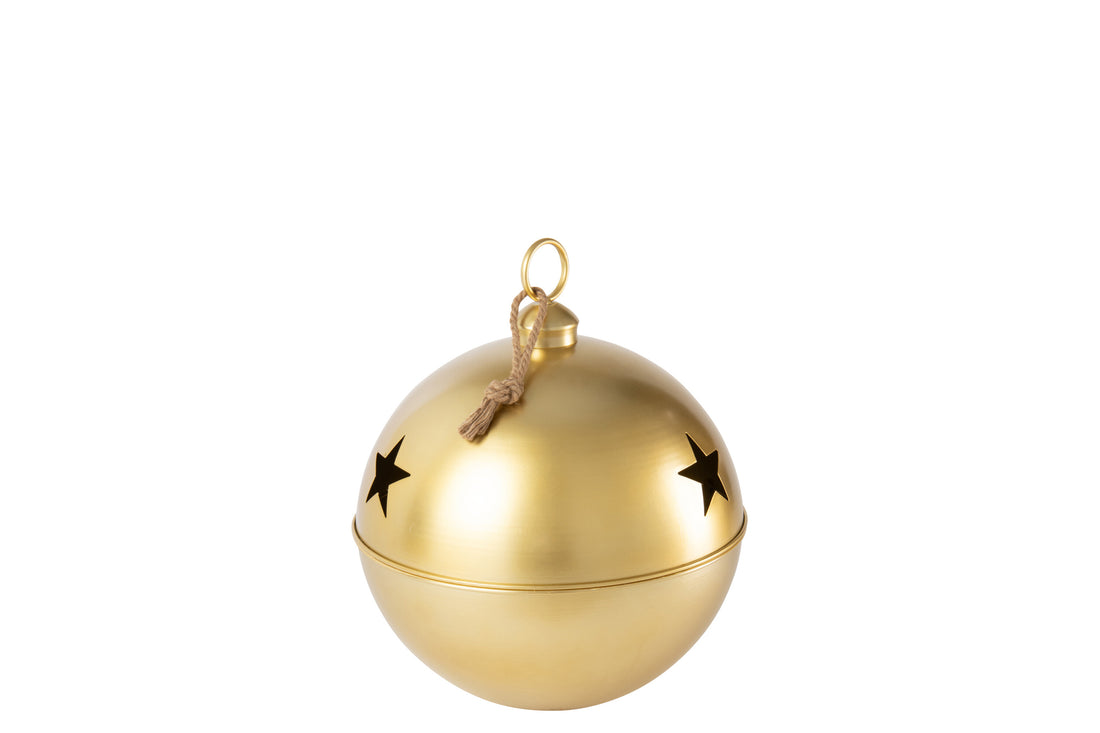 Kerstbal Bal IJzer Goudkleurig Groot