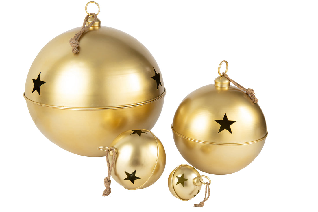 Kerstbal Bal IJzer Goudkleurig Extra Groot