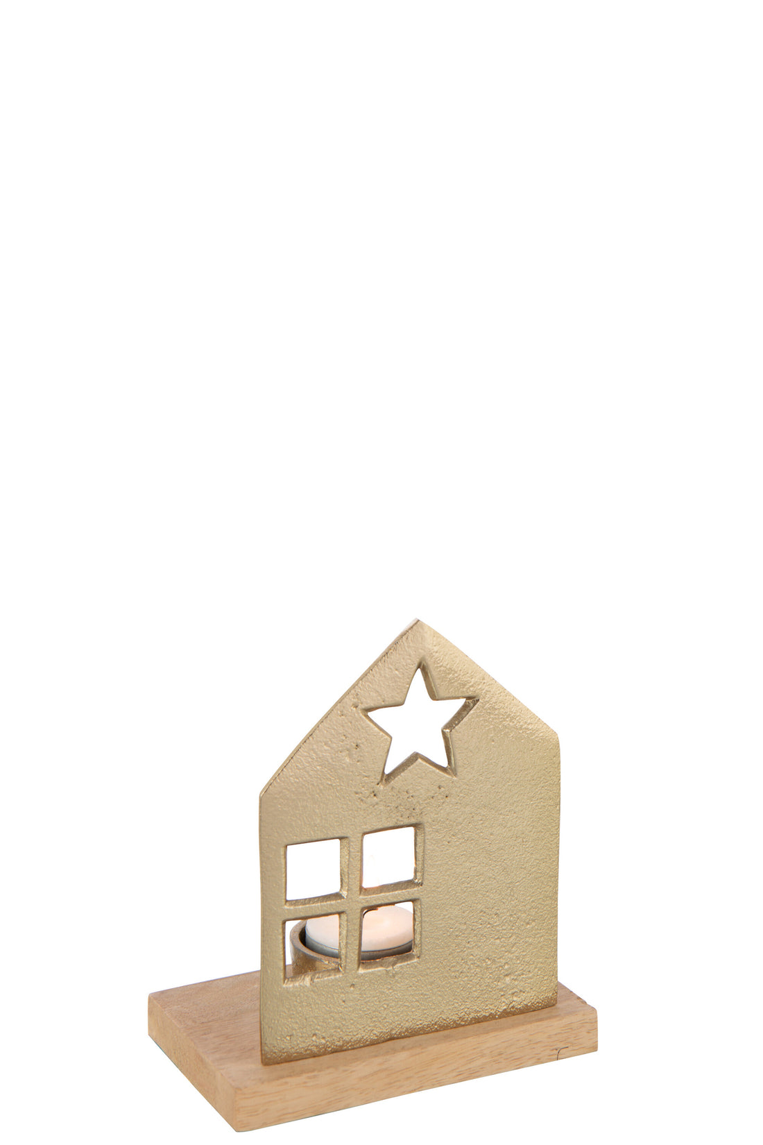 Theelichthouder Aluminium Goudkleurig