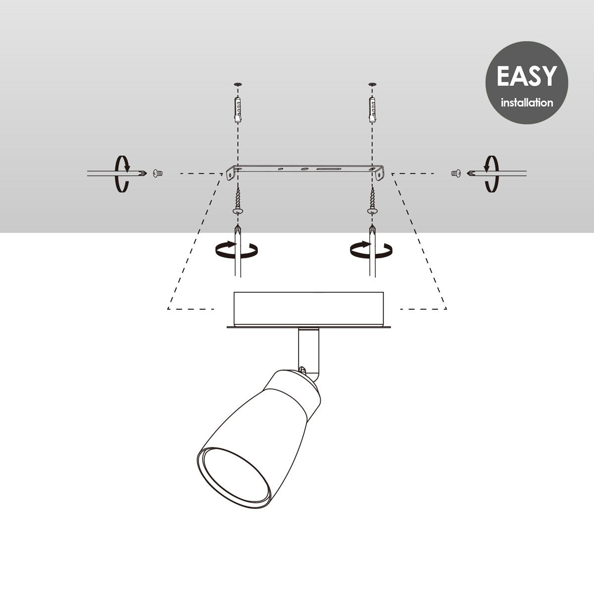 LED wandspot Alba - dimbare - geborsteld staal