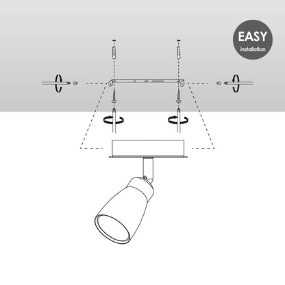 LED wandspot Alba - dimbare - geborsteld staal