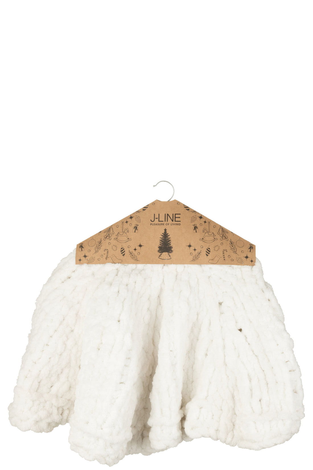Kerstboomrok Gebreid Polyester Wit