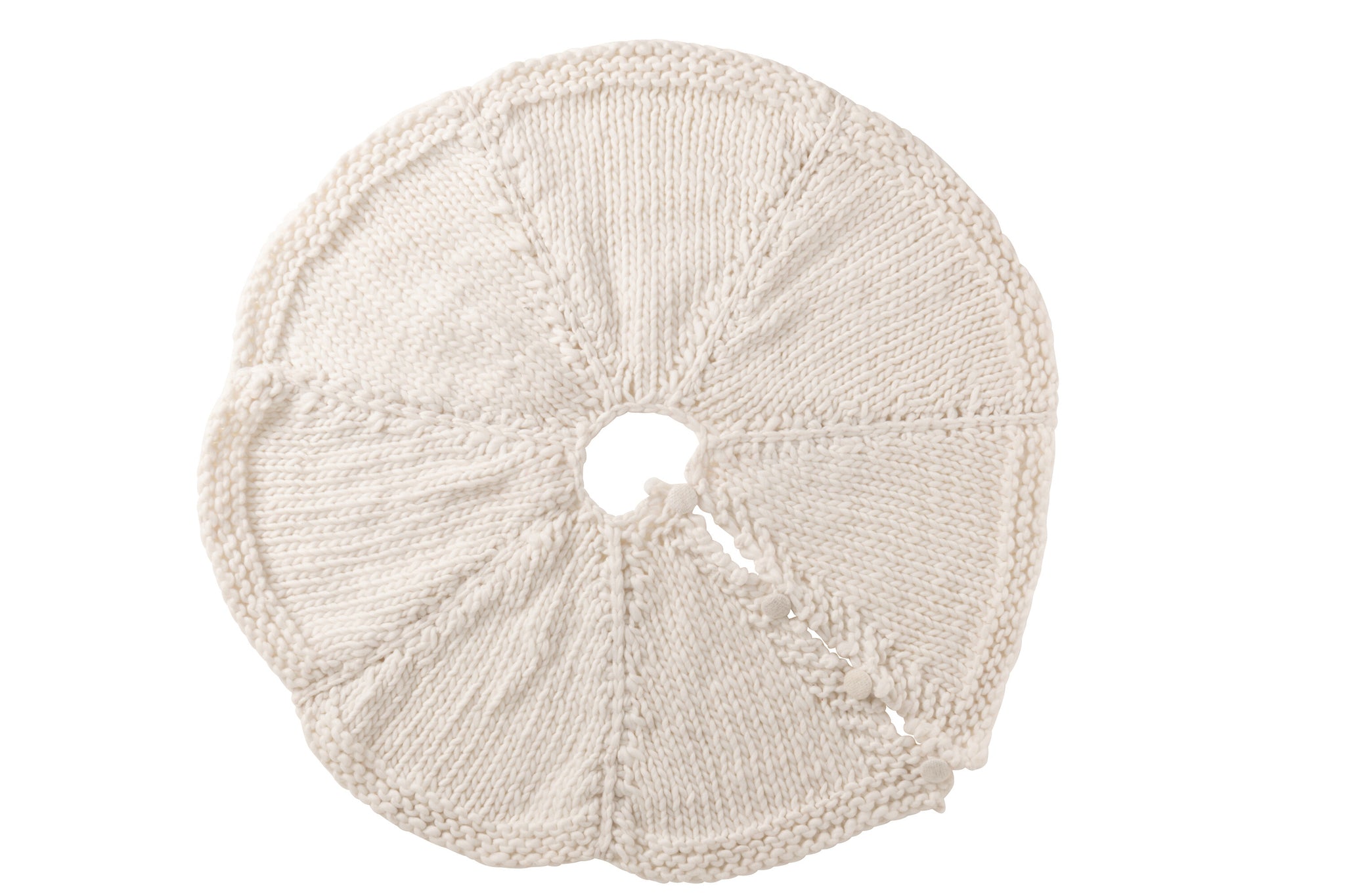 Kerstboomrok Gebreid Polyester Wit