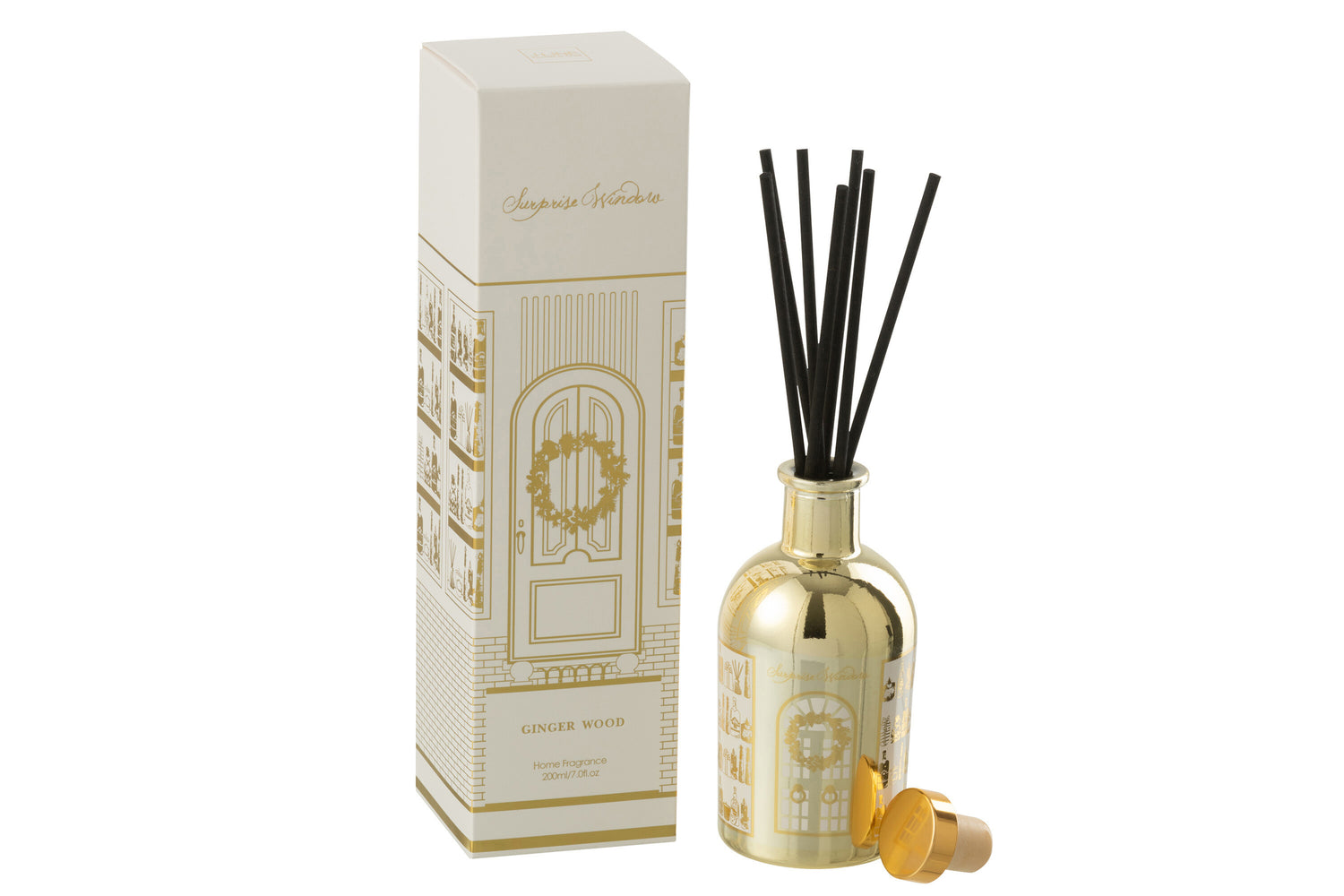 Reed Diffuser Verassing Raamgeur Olie Wit/Goudkleurig