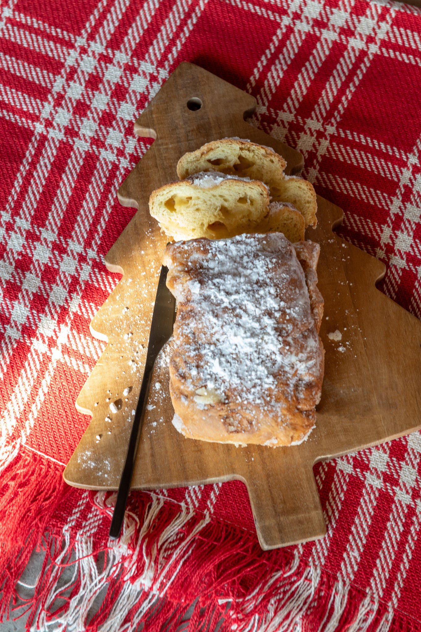 Kaasplank + Kaasmes Kerstboom Krijtbord Natuurlijk