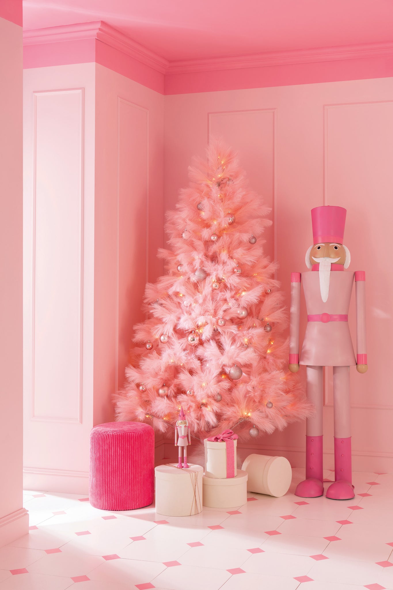 Kerstboom Kunstmatig Pvc Roze Groot