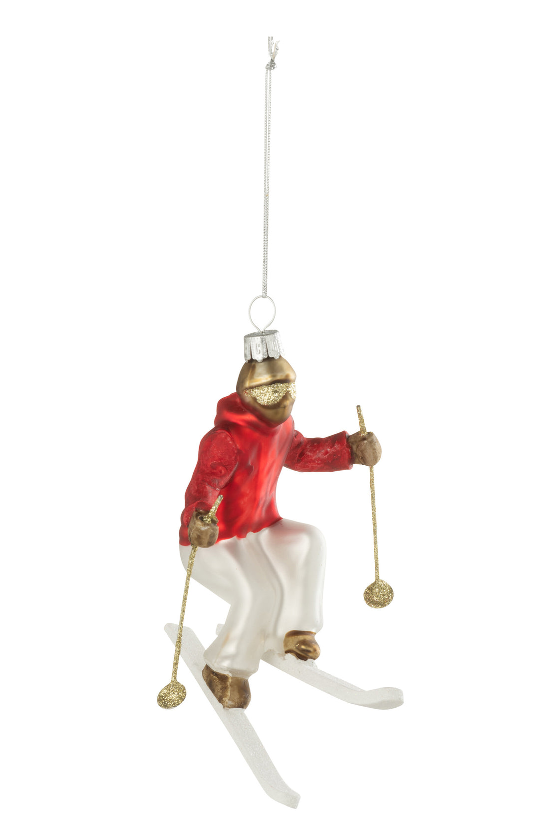 Hanger Skiër Glas Wit/Rood