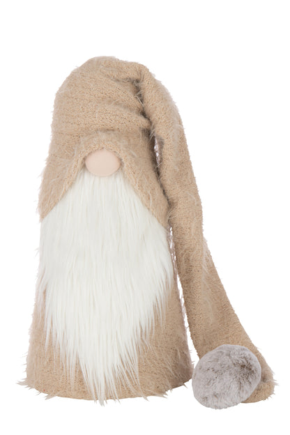 Kerstman Winter Polyester Beige/Wit Groot