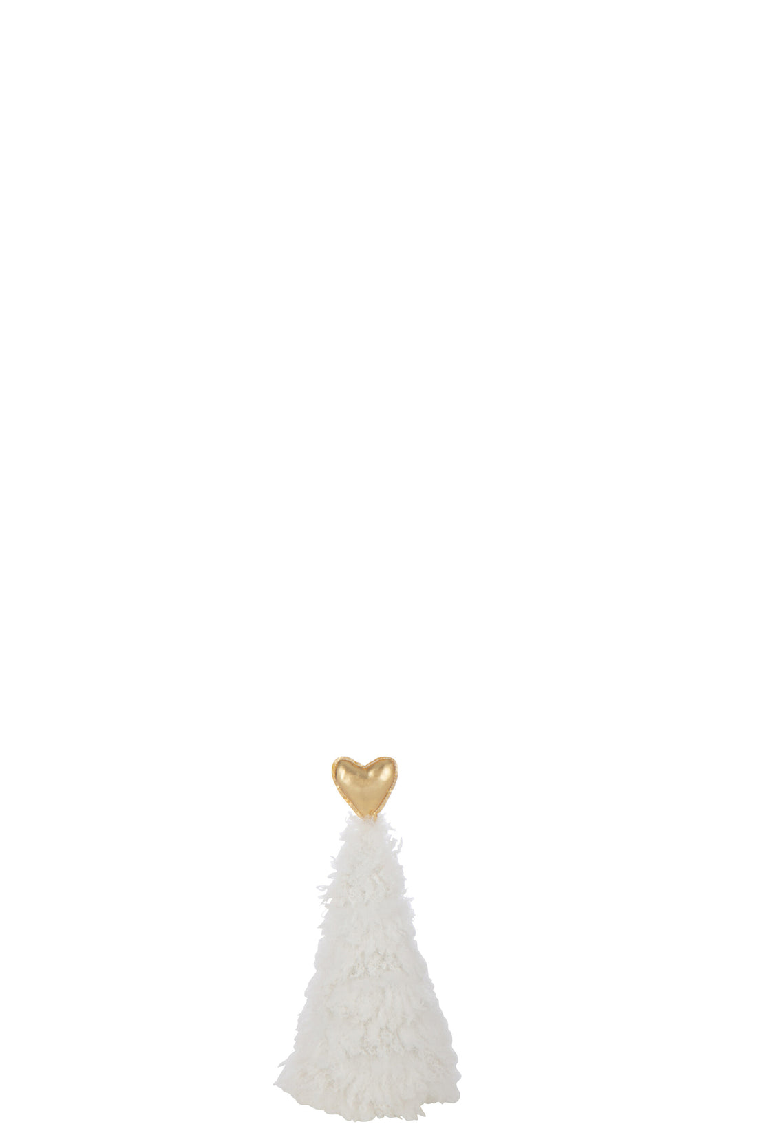 Kerstboom Gouden Hart Polyester Wit/Goudkleurig Extra Klein