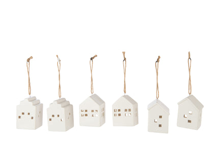 Hanger Led Huis Klei Wit Assortiment Van 6