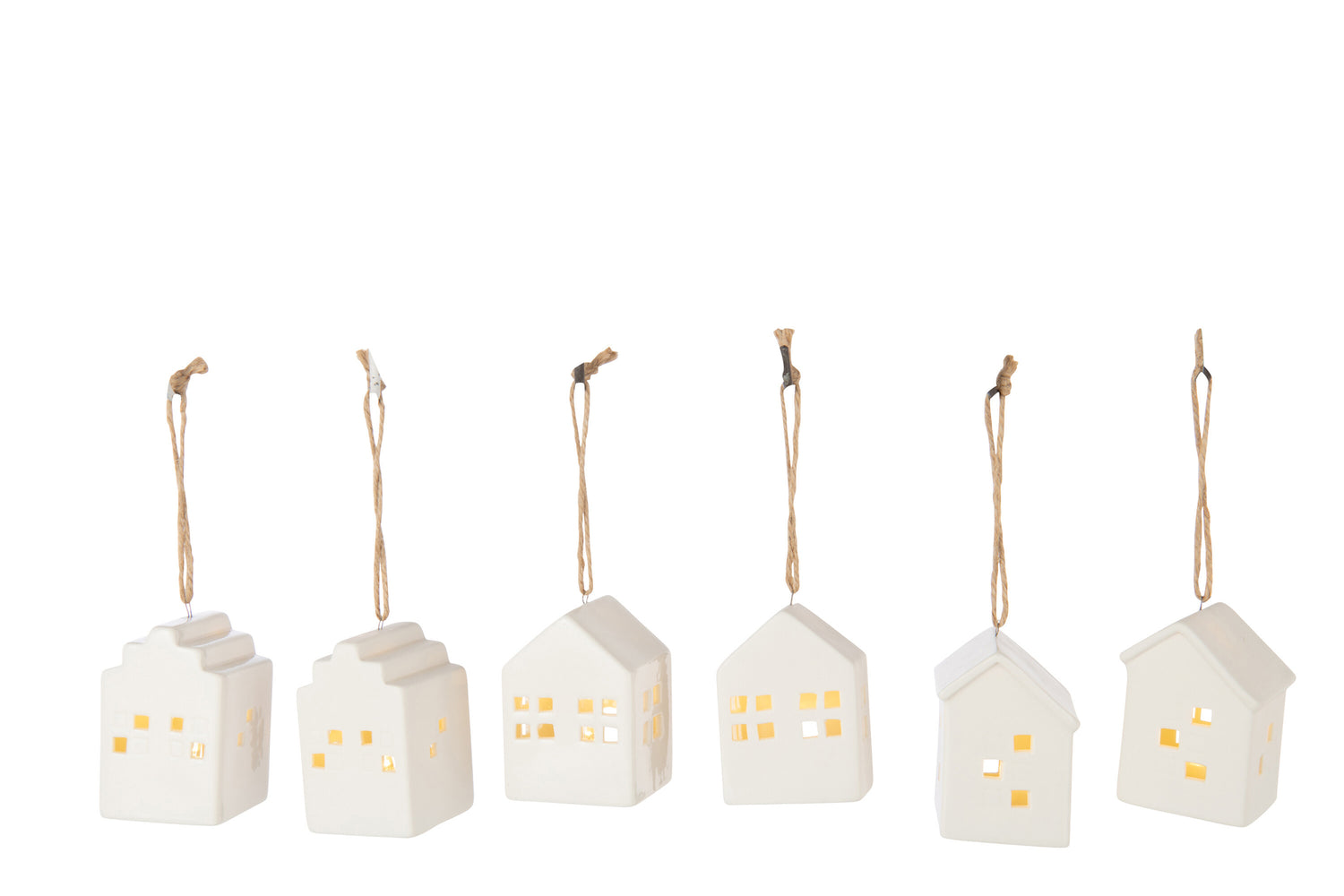 Hanger Led Huis Klei Wit Assortiment Van 6