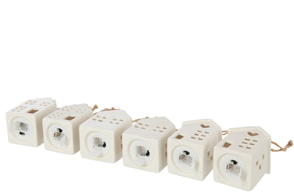 Hanger Led Huis Klei Wit Assortiment Van 6