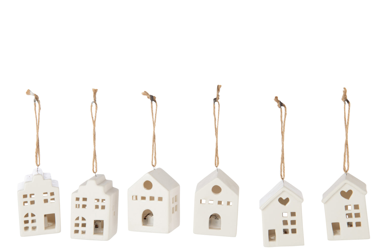 Hanger Led Huis Klei Wit Assortiment Van 6