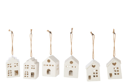 Hanger Led Huis Klei Wit Assortiment Van 6