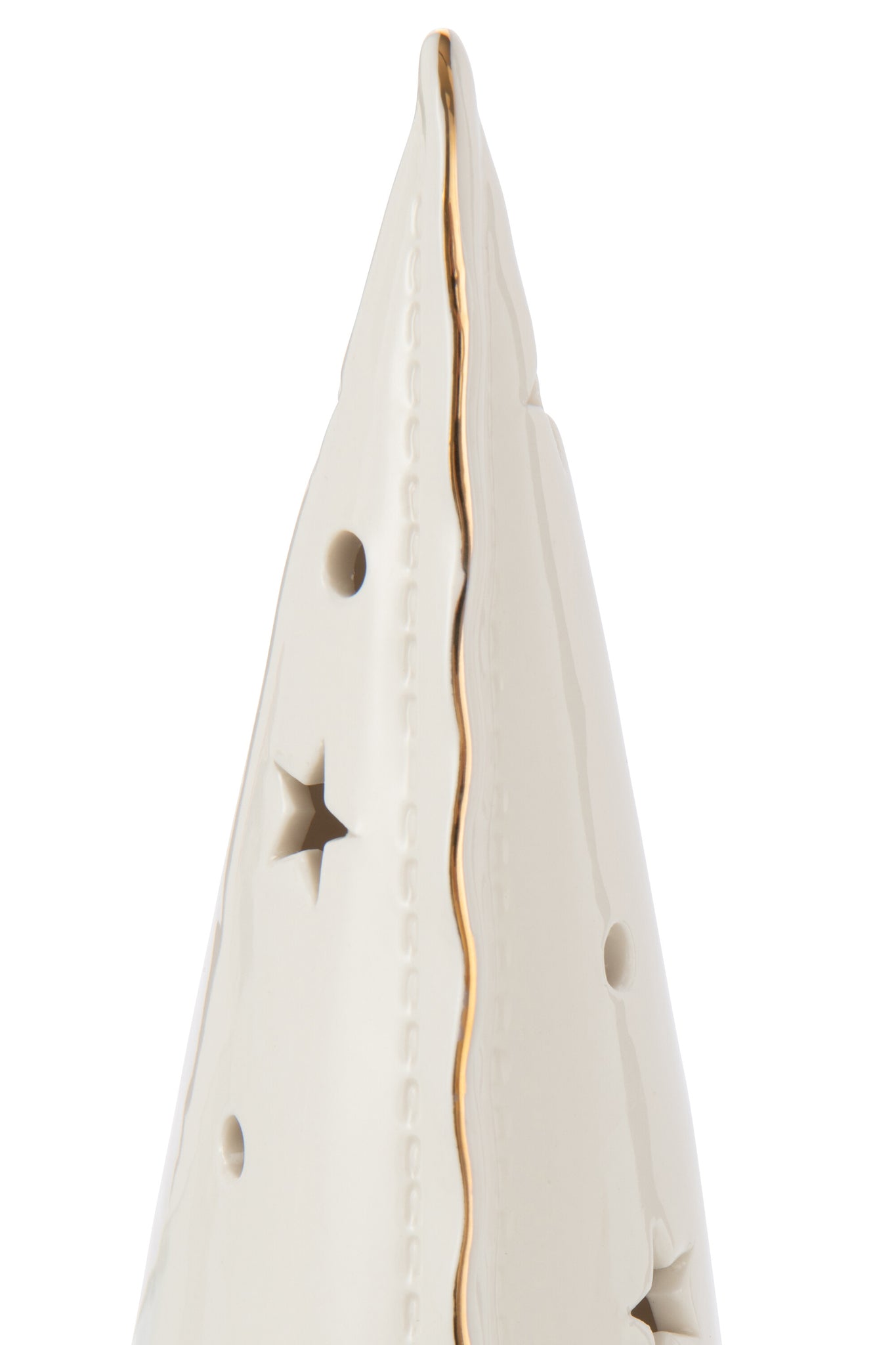 Set van 3 boom led-sterren klei wit