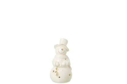 Sneeuwpop Led Porselein Ecru Klein