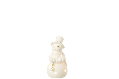 Sneeuwpop Led Porselein Ecru Klein