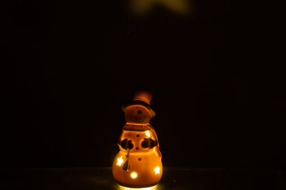 Sneeuwpop Led Porselein Ecru Klein