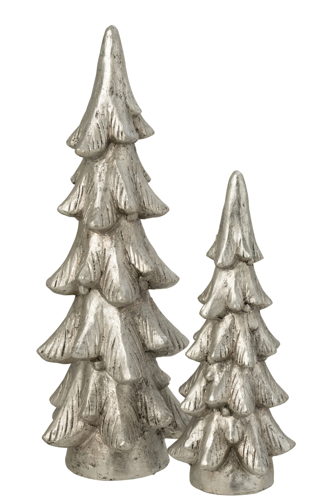 Kerstboom op voet magnesium zilverkleurig groot