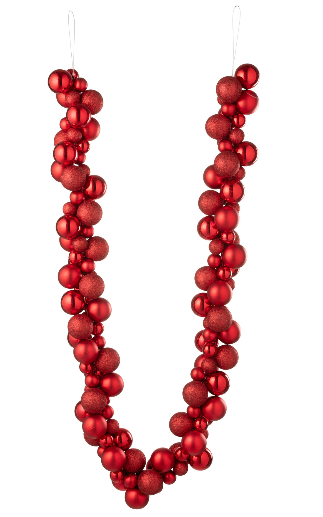 Guirlande Kerstballen Plastic Kerst Rood