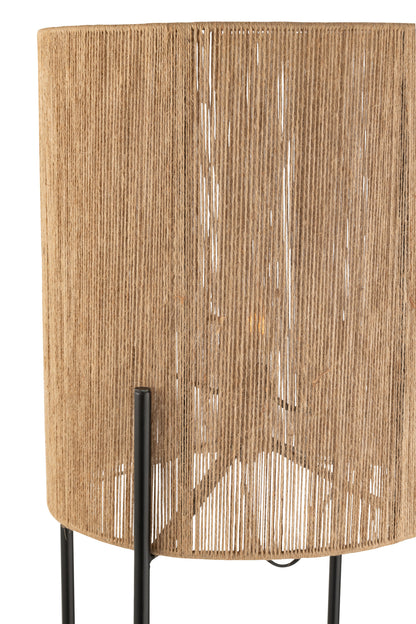 Lamp IJzer/Mango Nat/Zwart