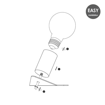 Moderne Tafellamp Boyd - wit - 13/13/5.3cm - Bedlampje