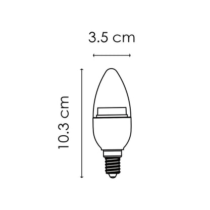 dimbare LED Kaarslamp B35 E14 5W 470Lm Warm Wit Licht