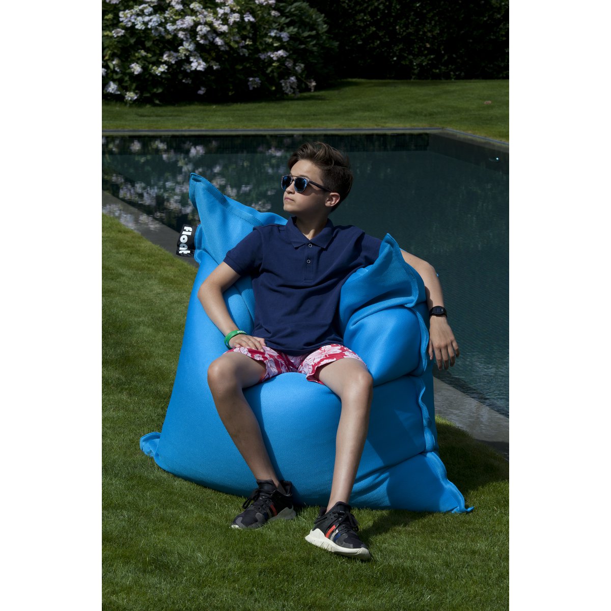 FLOAT BEAN BAG ZWEMBAD - turkoois