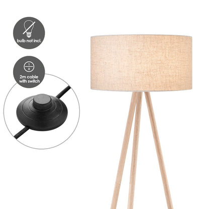 Moderne Vloerlamp - Staande Lamp - Lampenkap - Wit