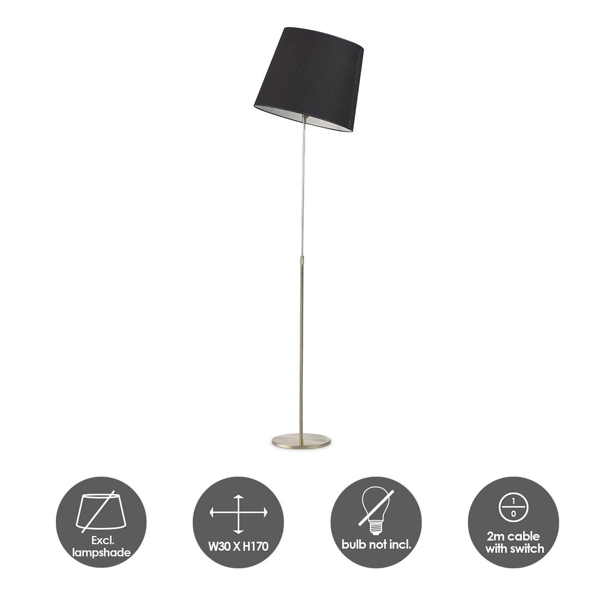 Moderne Vloerlamp - Crooked - Staande Lamp - Zwart