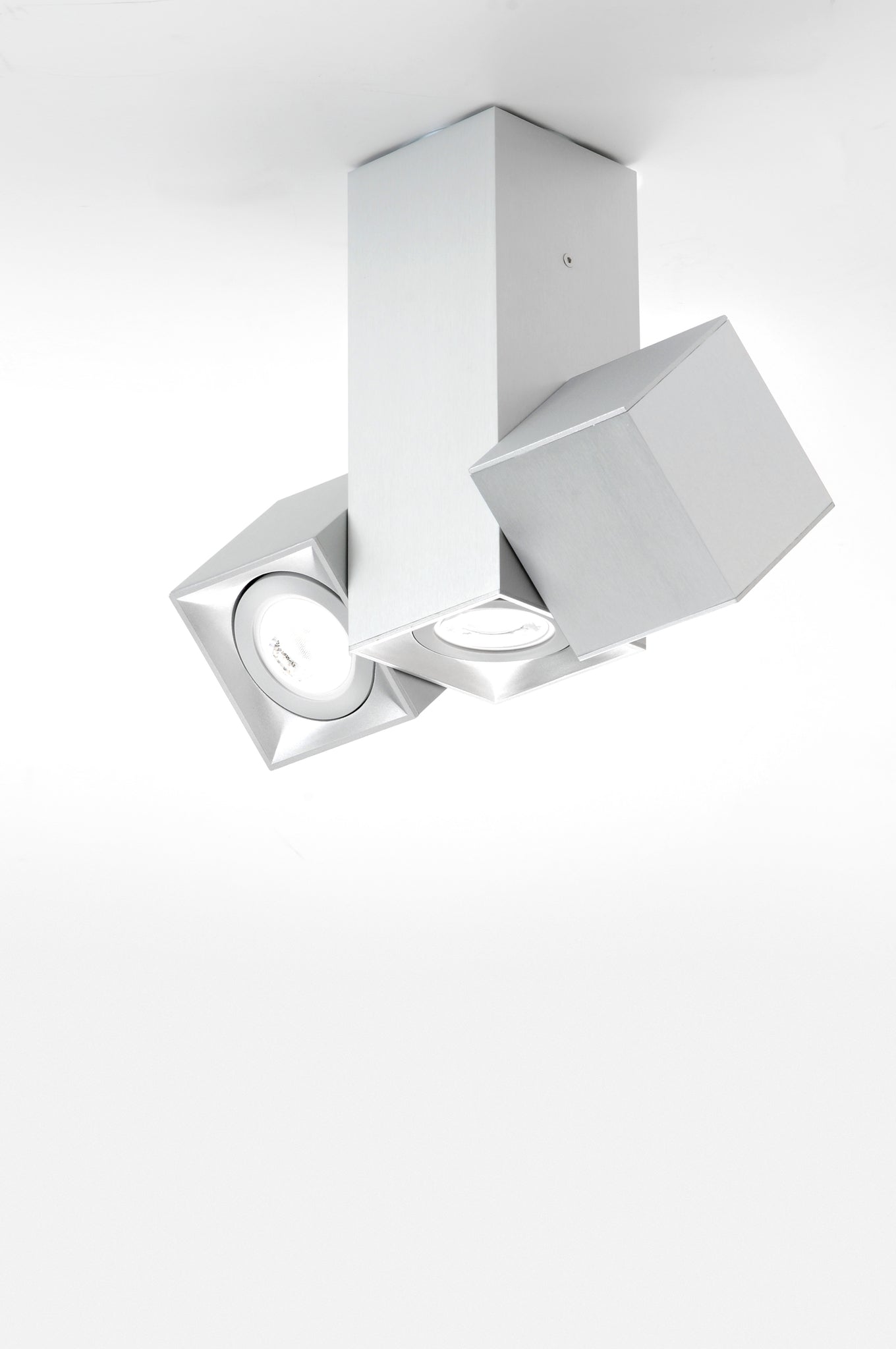 Dau 80 plafondlamp 3 x GU10 geborsteld aluminium