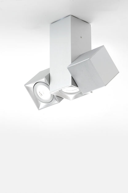 Dau 80 plafondlamp 3 x GU10 geborsteld aluminium