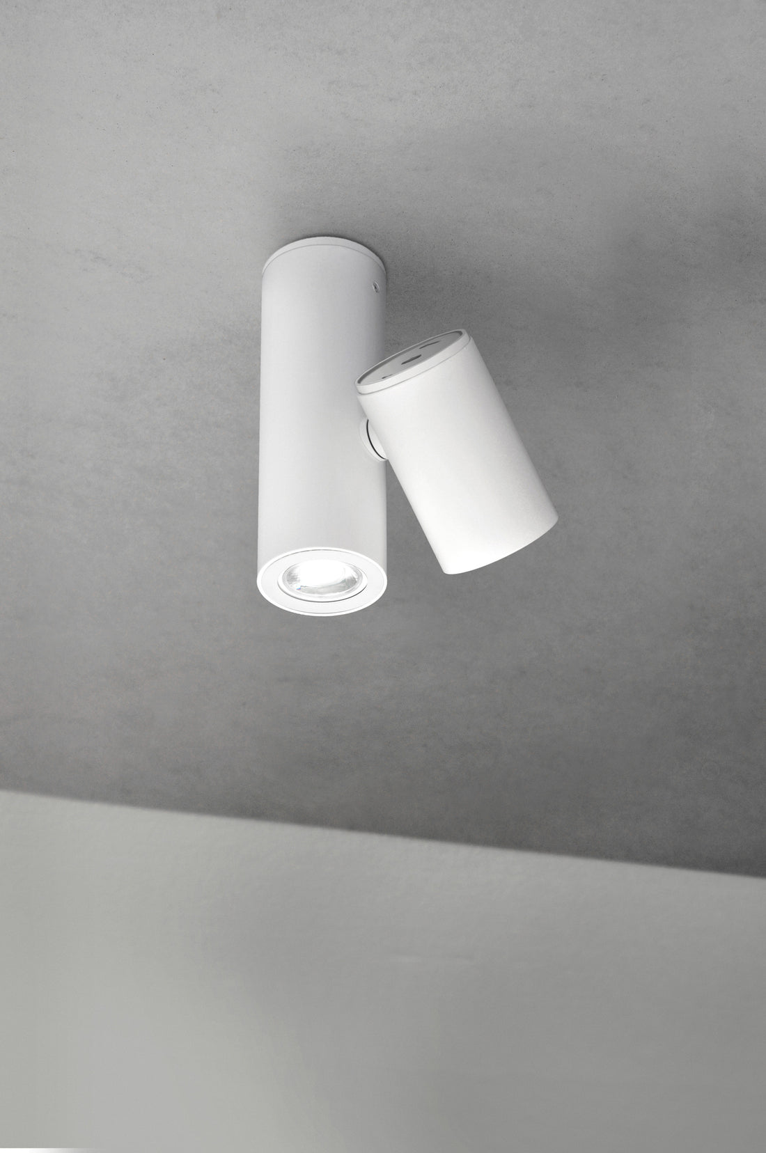 Kronn plafondlamp 2x GU10 gestructureerd wit
