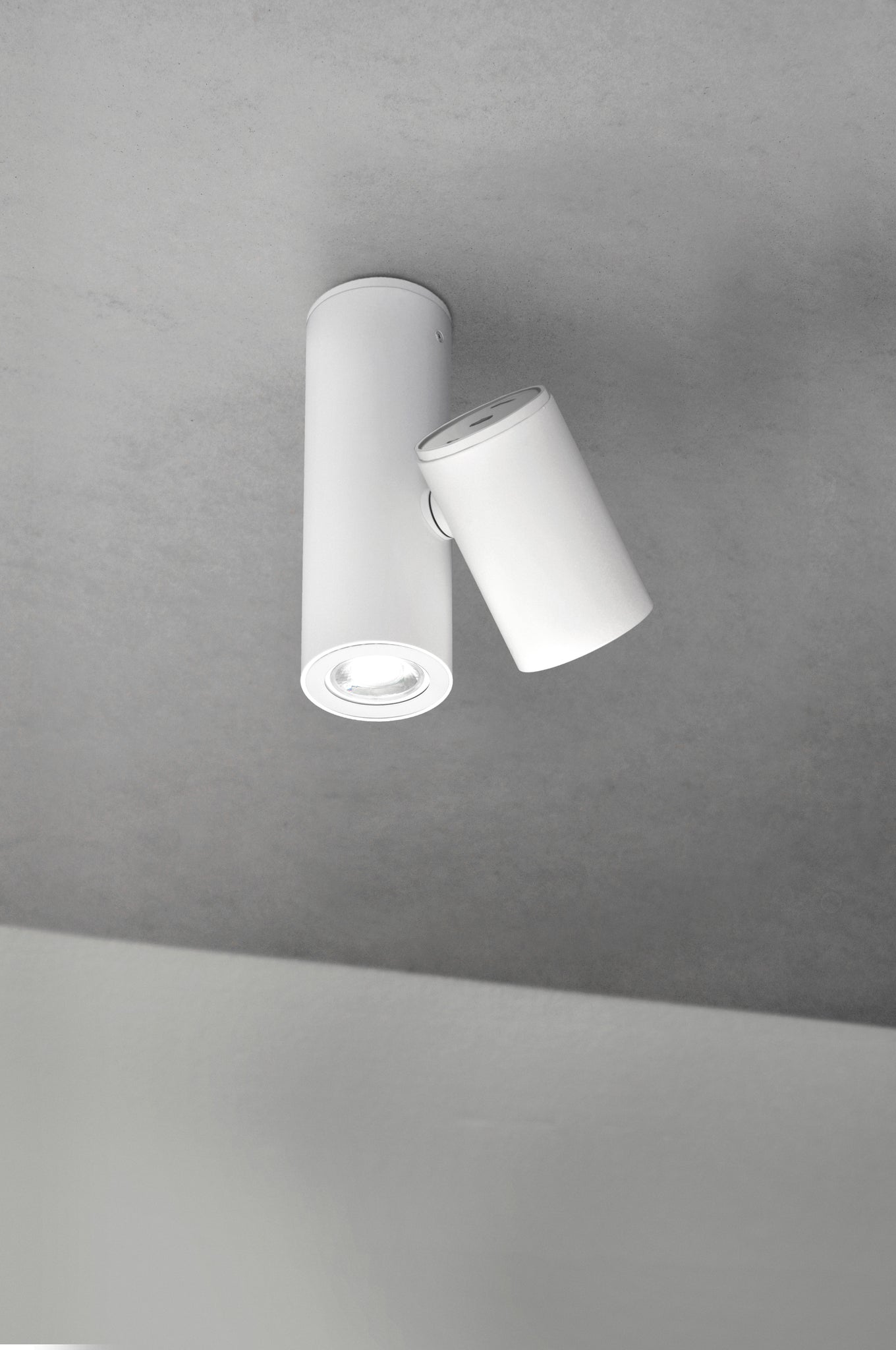 Kronn plafondlamp 2x GU10 gestructureerd wit