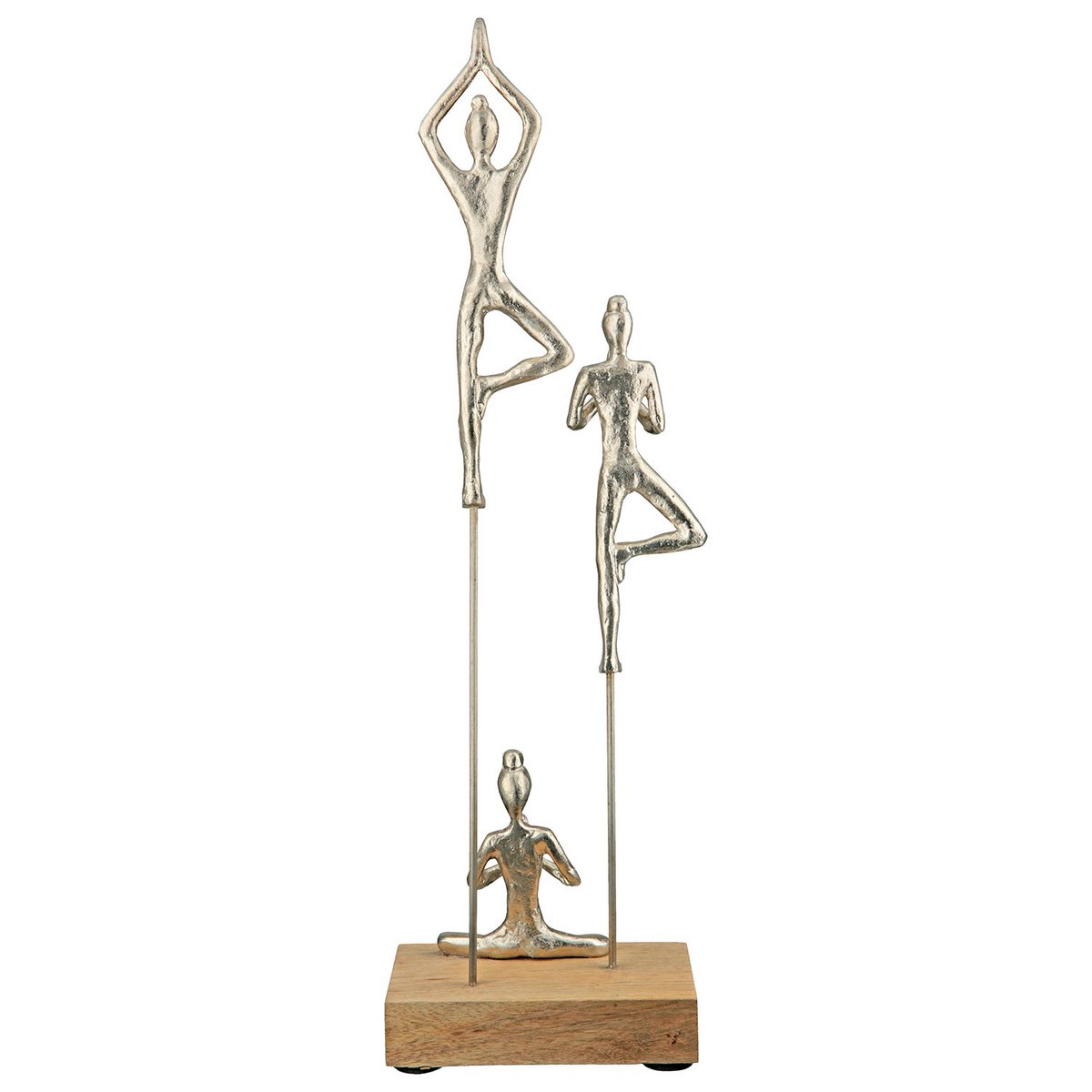 Houten sculptuur &quot;Yogagroep&quot;