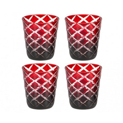 Mok Dio robijn set van 4 H 10 cm