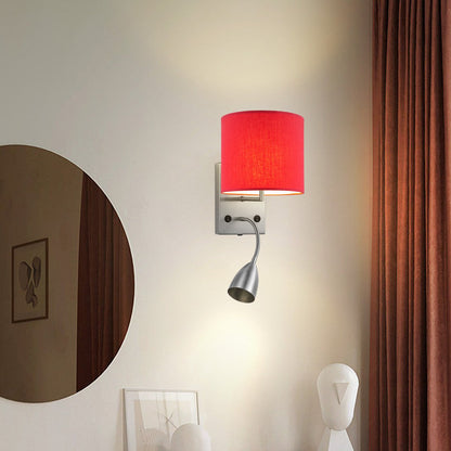 Wandlamp - Read, LED Leeslamp, E27, rood 20cm