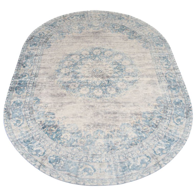 Vloerkleed Viola Blue – Ovaal 200 x 290 cm